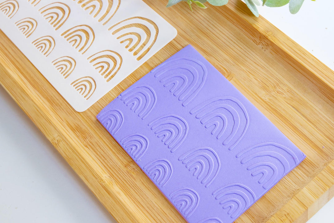 Rainbow Stencil For Polymer Clay, Rainbow Texture Stencil, Seamless Clay texture, Polymer clay stencil, Clay pattern stencil