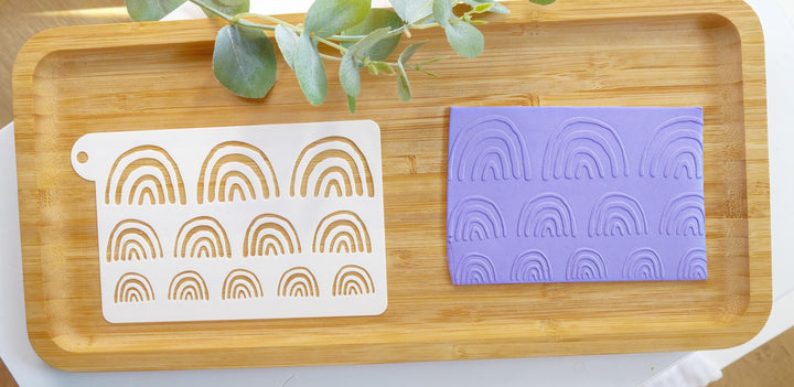 Rainbow Stencil For Polymer Clay, Rainbow Texture Stencil, Seamless Clay texture, Polymer clay stencil, Clay pattern stencil