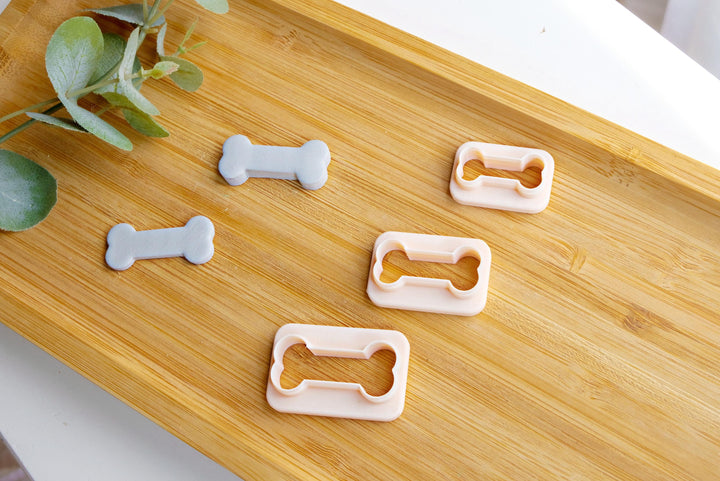 Dog Bone Clay Cutter Set: Polymer Clay Earring & Cookie Cutters