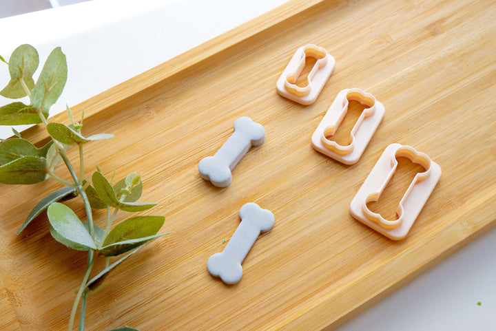 Dog Bone Clay Cutter Set: Polymer Clay Earring & Cookie Cutters
