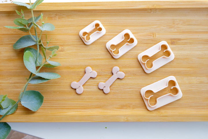 Dog Bone Polymer Clay Cutter (B), Bone Clay Earrings, Bone cookie cutter, Dog clay cutter, Hair clip cutter, Earring cutter, Cookie cutter