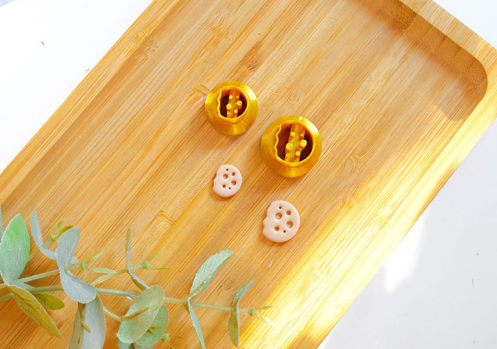 Mini Cookie Biscuit Polymer Clay Cutter, Chocolate Chip Cookie Stud Clay Cutter, Earring making tool, Chocolate Chip Cookie earrings