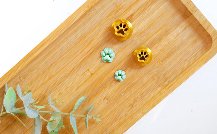 Mini Dog Paw Polymer Clay Cutter, Animal Paw Stud Clay Cutter, Earring making tool, Dog Paw earrings, Cat Paw earrings