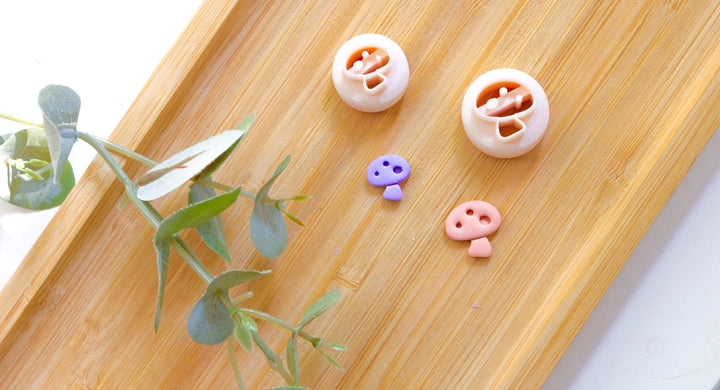 Mini Mushroom Polymer Clay Cutter, Mushroom Stud Clay Cutter, Earring making tool, Mushroom Clay earrings, Organic Flower Stud Clay Cutter