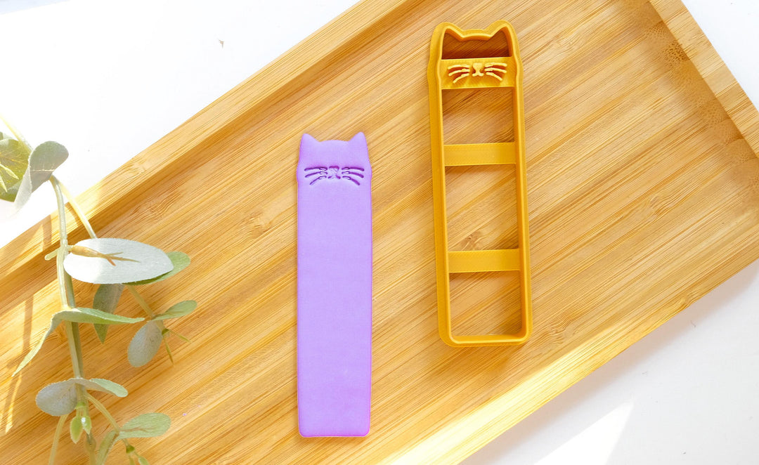 Bookmark Polymer Clay Cutter, Cat Polymer Clay Cutter, Cat shape cutters, Polymer clay bracelet shape cutter, Plant stick clay cutter