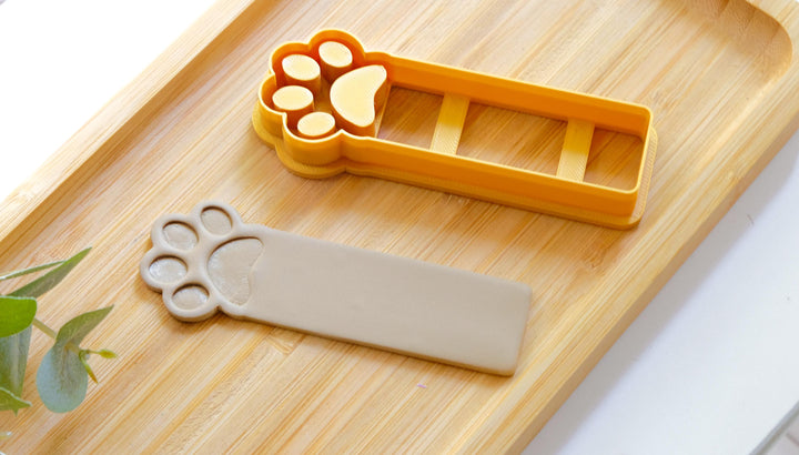 Bookmark Polymer Clay Cutter, Dog Paw Polymer Clay Cutter, Dog shape cutters, Polymer clay bracelet shape cutter, Plant stick clay cutter