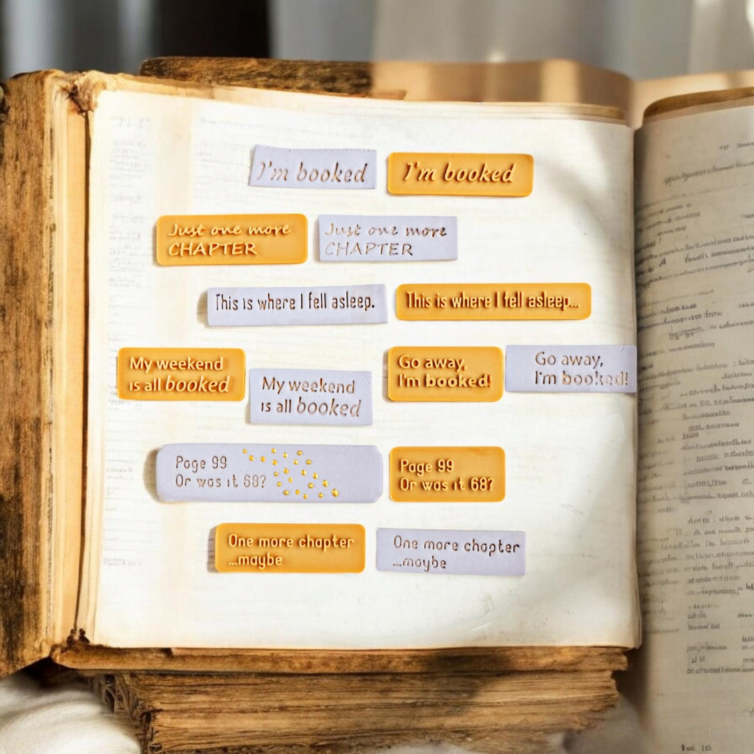 Bookmark Clay Cutter Stamps: Book Lover DIY Clay Making Tools