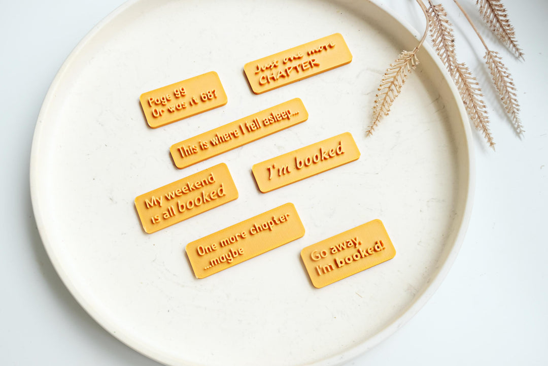 Bookmark Clay Cutter Stamps: Book Lover DIY Clay Making Tools