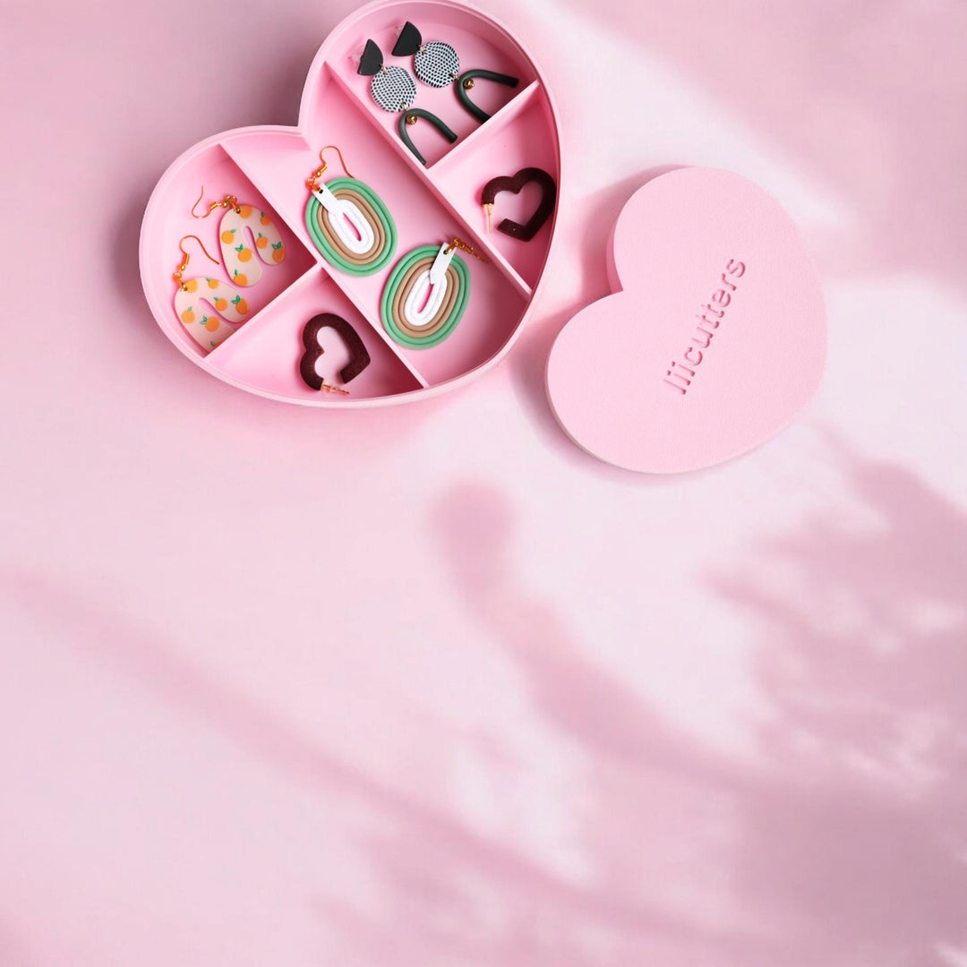 Heart Jewelry Organizer: 3D Printed Earring Storage Tray
