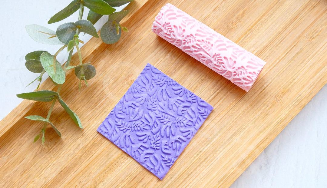 Abstract Flower Clay Roller: Botanical Pattern, Earring Tool