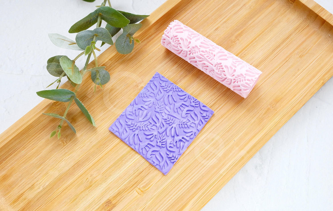 Abstract Flower Clay Roller: Botanical Pattern, Earring Tool