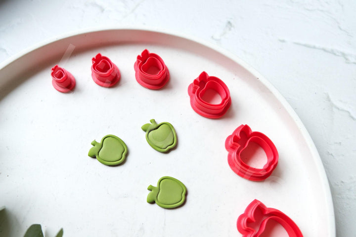 Apple Clay Cutter Set: Fruit Earring, Food Safe PLA