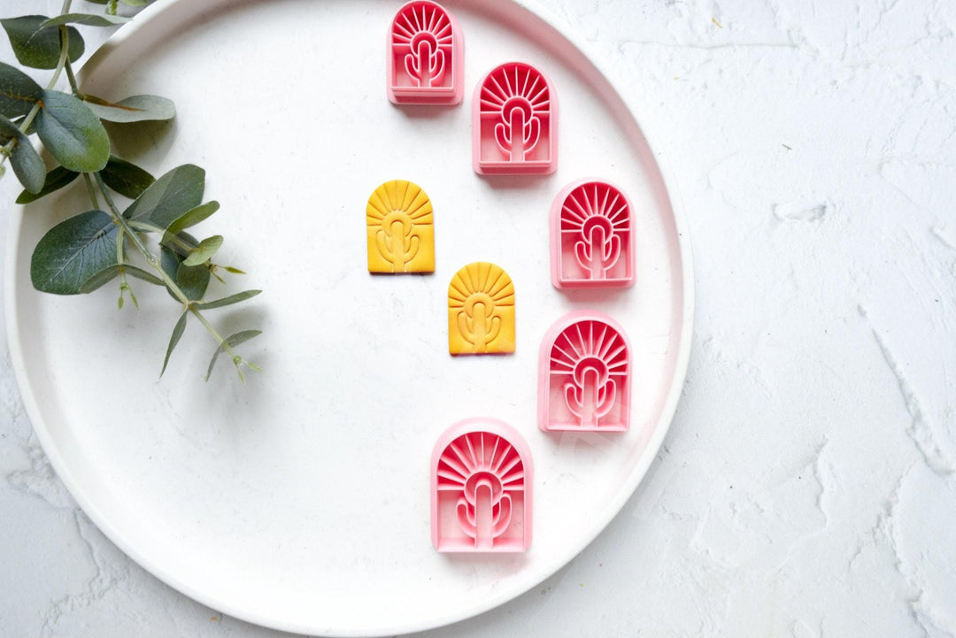 Arch Cactus Polymer Clay Cutters: Earring & Hair Clip DIY