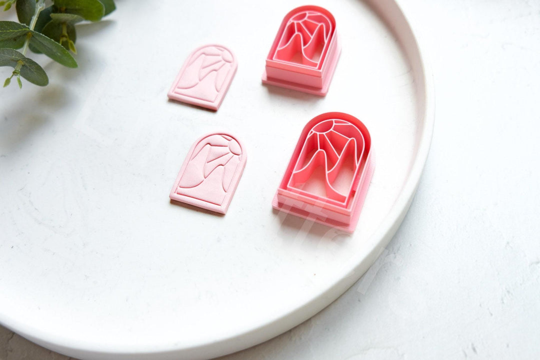 Arch Landscape Polymer Clay Cutter: Window Earring, Hair Clip (40mm | 45mm)