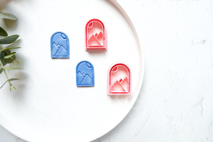 Arch Mountain Polymer Clay Cutter: Window Earring, Hair Clip (40mm | 45mm)