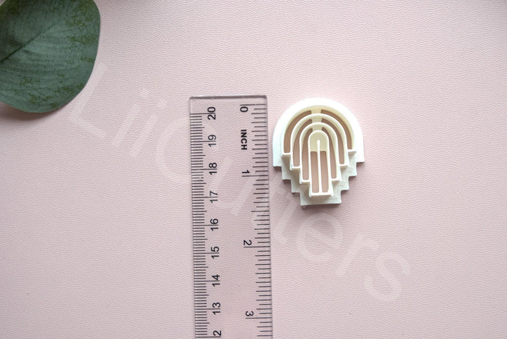 Arch Polymer Clay Cutter: Lined Clay Earring Mold