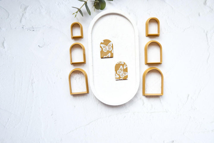 Arch Polymer Clay Cutters: Window Earring & Hair Clip Molds