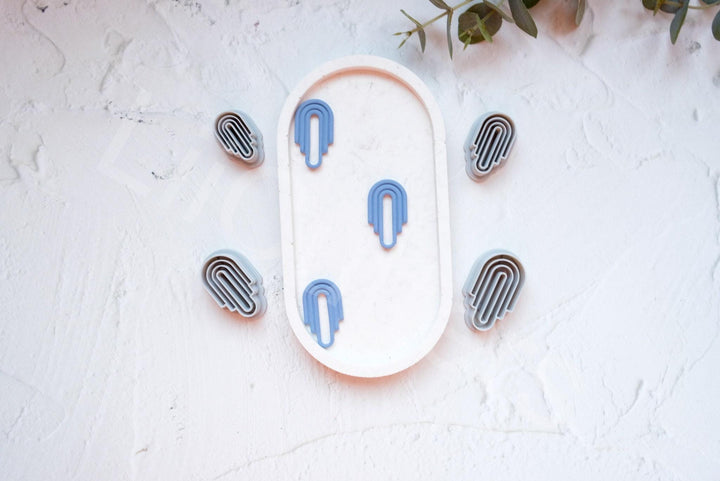 Arch Hoop Polymer Clay Cutter – Embossed Earring Mold for Handmade Jewelry & DIY Crafts