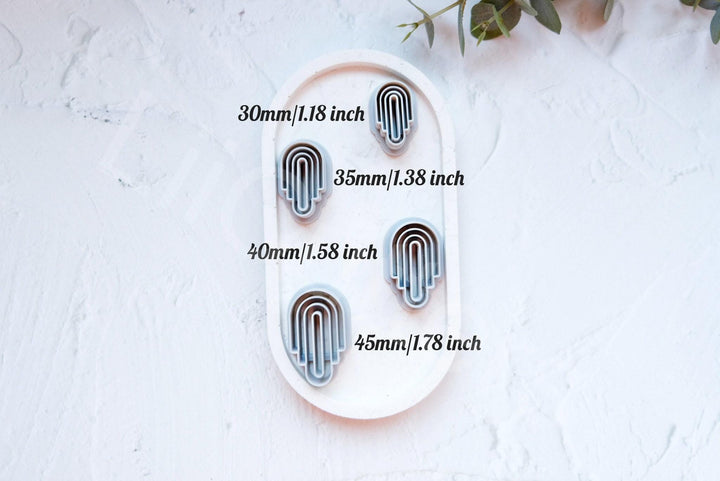 Arch Hoop Polymer Clay Cutter – Embossed Earring Mold for Handmade Jewelry & DIY Crafts