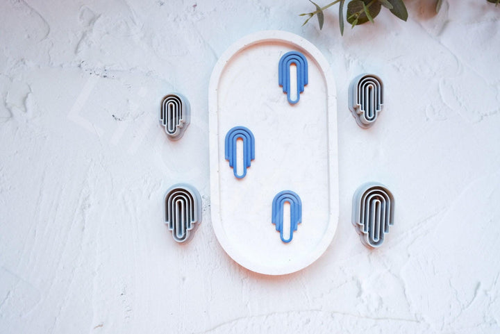 Arch Hoop Polymer Clay Cutter – Embossed Earring Mold for Handmade Jewelry & DIY Crafts