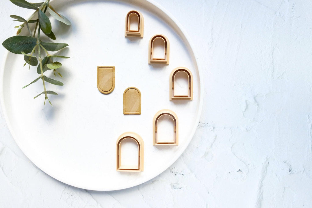 Arch Polymer Clay Cutter Set: Embossed Clay Earring Cutters