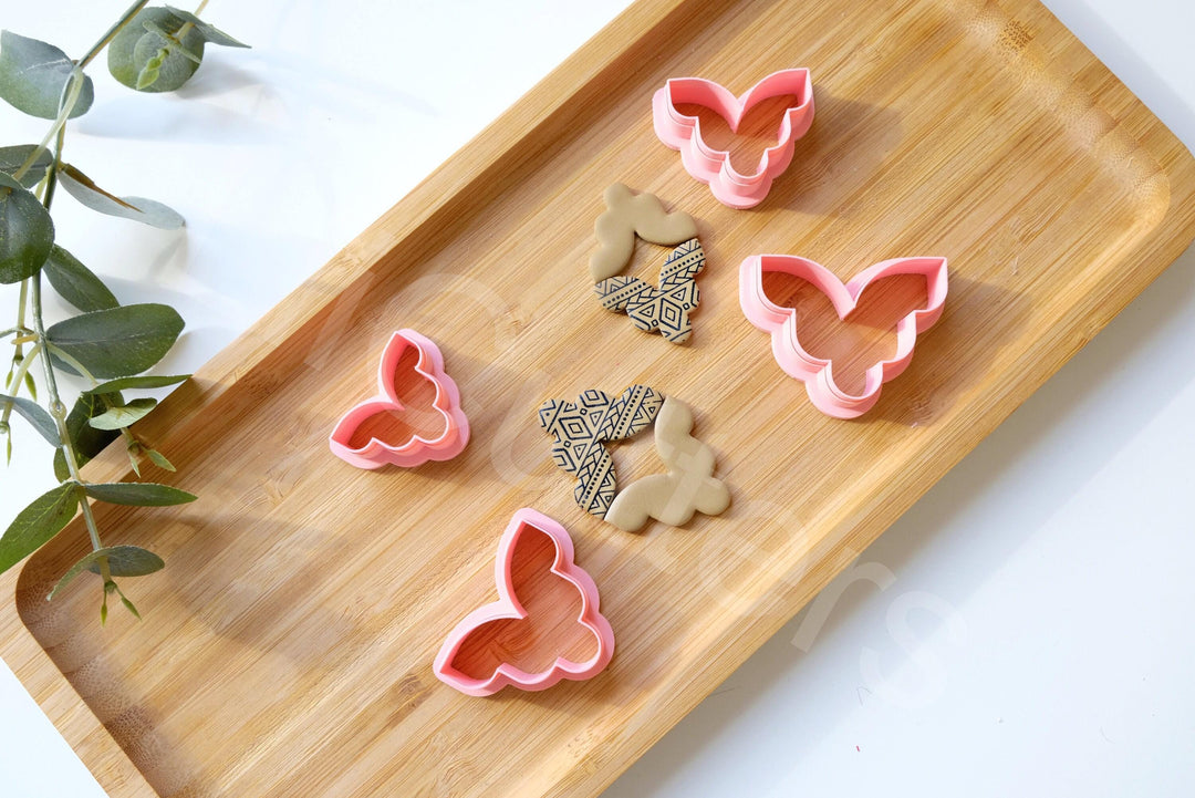 Aztec Polymer Clay Earring Cutter Set: Scalloped Flower Imprint