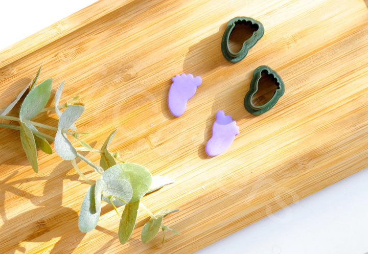 Baby Foot Polymer Clay Cutter Set: Earring & Hair Clip DIY