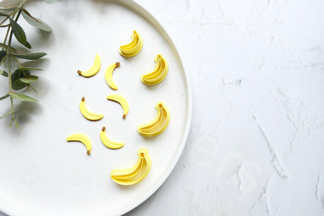 Banana Clay Cutter Set: Fruit Earring, Food Safe PLA