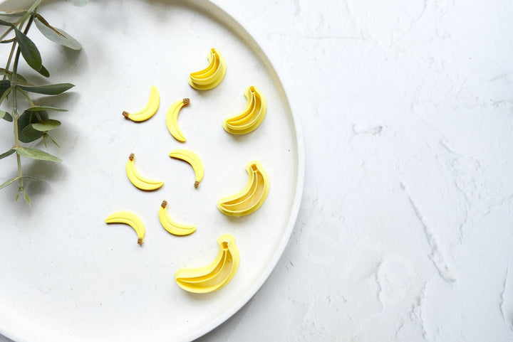 Banana Clay Cutter Set: Fruit Earring, Food Safe PLA