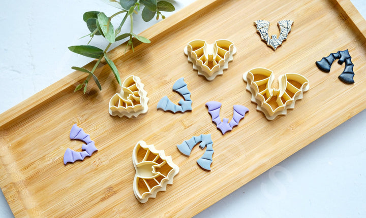 Bat Polymer Clay Cutter | Halloween Earring Shapes for Jewelry Making, Halloween Earrings