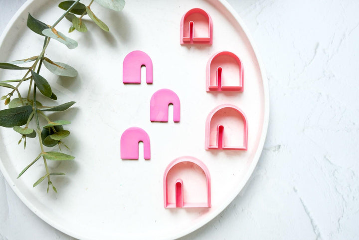 Boho Arch Polymer Clay Cutters: Earring & Hair Clip Molds