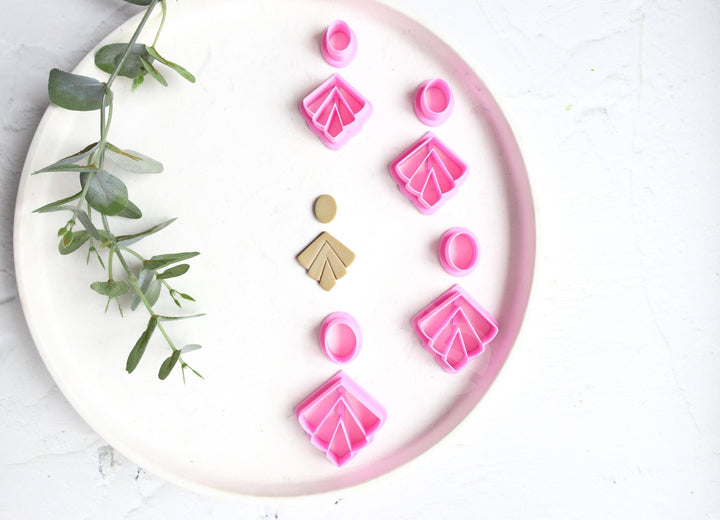 Boho Leaf Clay Cutters: Flower Earring DIY, 2pcs