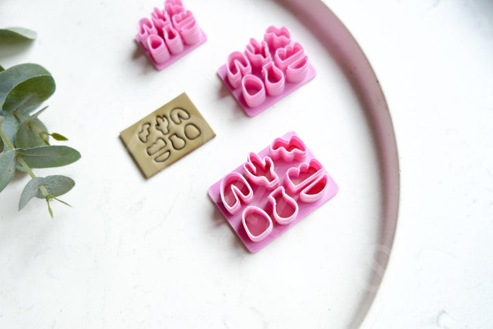 Boho Slab Cutter Set: Clay Texture Stamp, Earring Making Tools