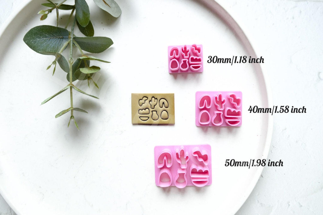 Boho Slab Cutter Set: Clay Texture Stamp, Earring Making Tools