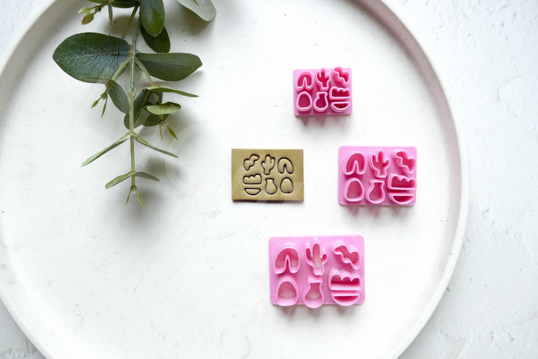 Boho Slab Cutter Set: Clay Texture Stamp, Earring Making Tools