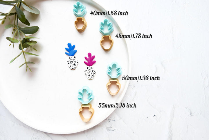 Tulip & Vase Clay Cutters: Boho Earring Making, Art Deco (2pcs)