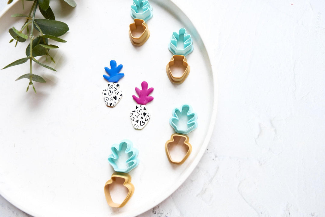 Tulip & Vase Clay Cutters: Boho Earring Making, Art Deco (2pcs)