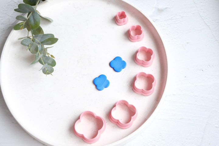 Boho Flower Polymer Clay Cutter Set | Geometric Earring Cutters for Clay Jewelry Making