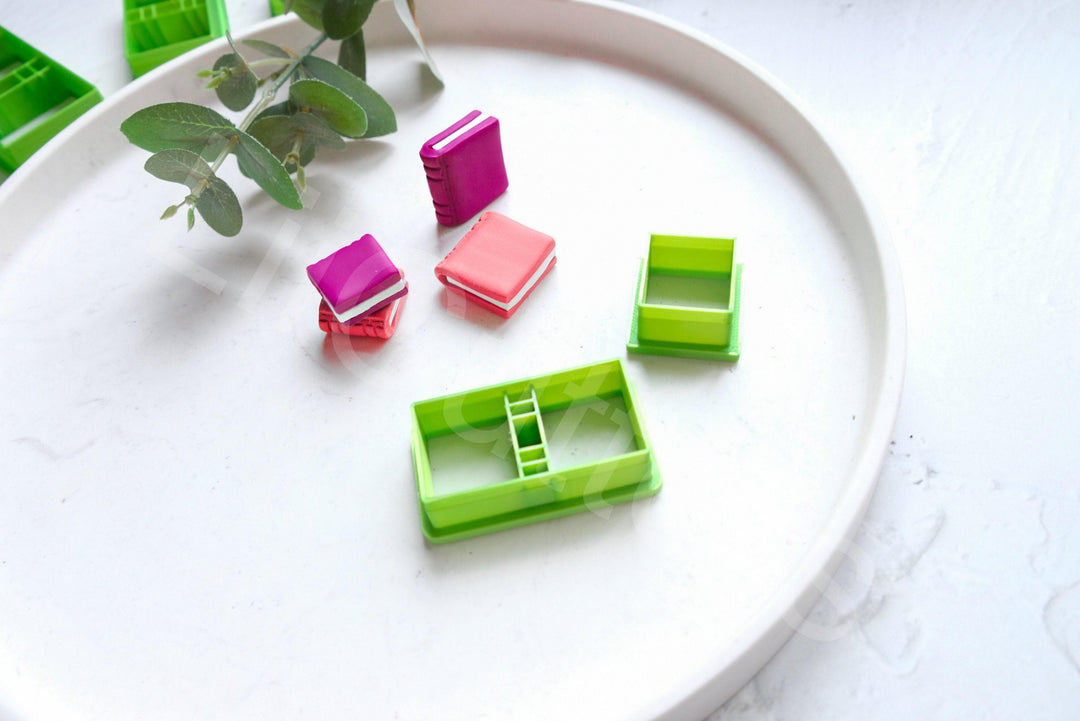 Book Polymer Clay Cutter Set: Back to School Tool, 5 Sizes