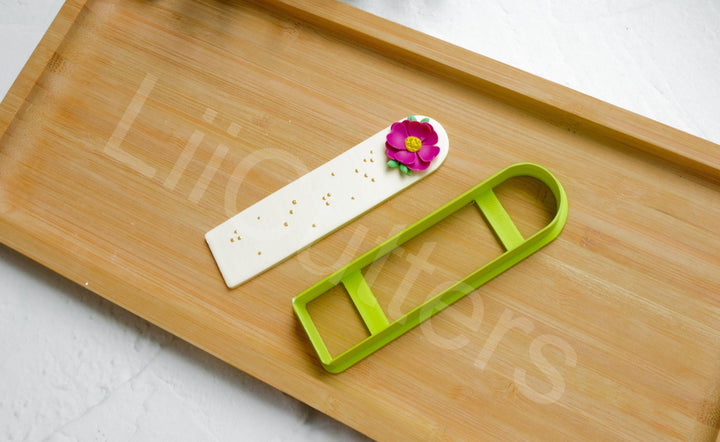 Polymer Clay Bookmark Cutter: Bangle & Plant Stick Shapes