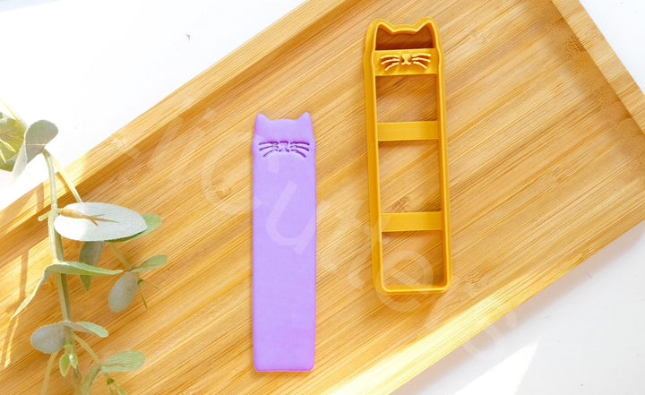 Cat Bookmark Polymer Clay Cutter: 3D Printed PLA, Cookie Fondant Cutter
