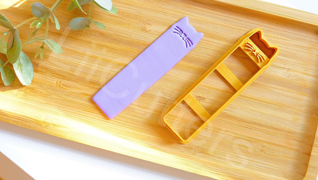 Cat Bookmark Polymer Clay Cutter: 3D Printed PLA, Cookie Fondant Cutter