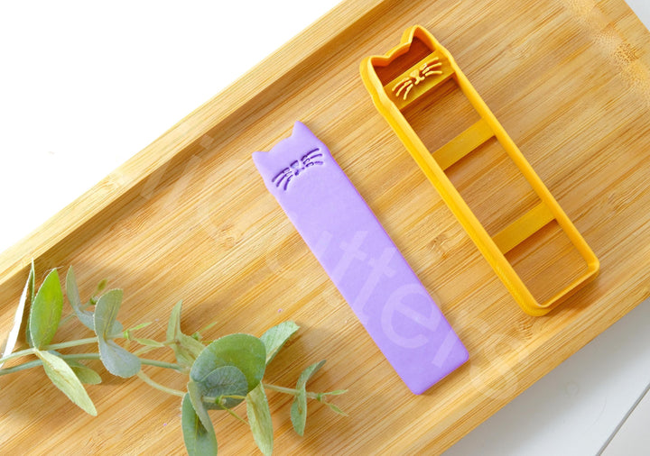 Cat Bookmark Polymer Clay Cutter: 3D Printed PLA, Cookie Fondant Cutter