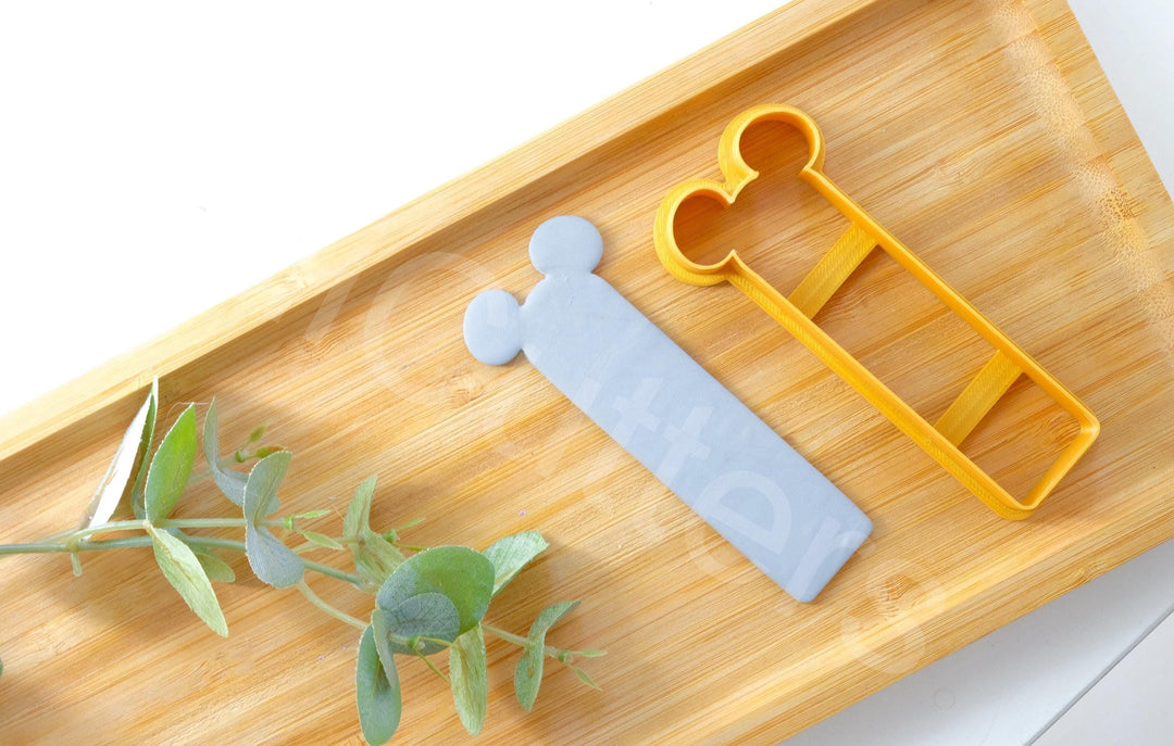 Mouse Bookmark Polymer Clay Cutter: 3D Printed PLA, 100-140mm
