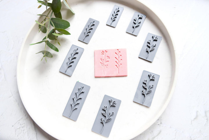 Botanical Polymer Clay Stamp: Leaf Texture, Earring Making (35-50mm)