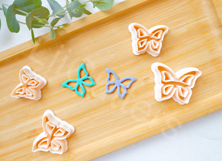 Butterfly Polymer Clay Cutter Set: Monarch Earring DIY (30-45mm)