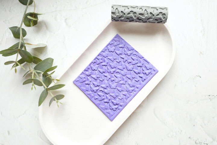 Butterfly Texture Roller: Polymer Clay Pattern, Earring Tool