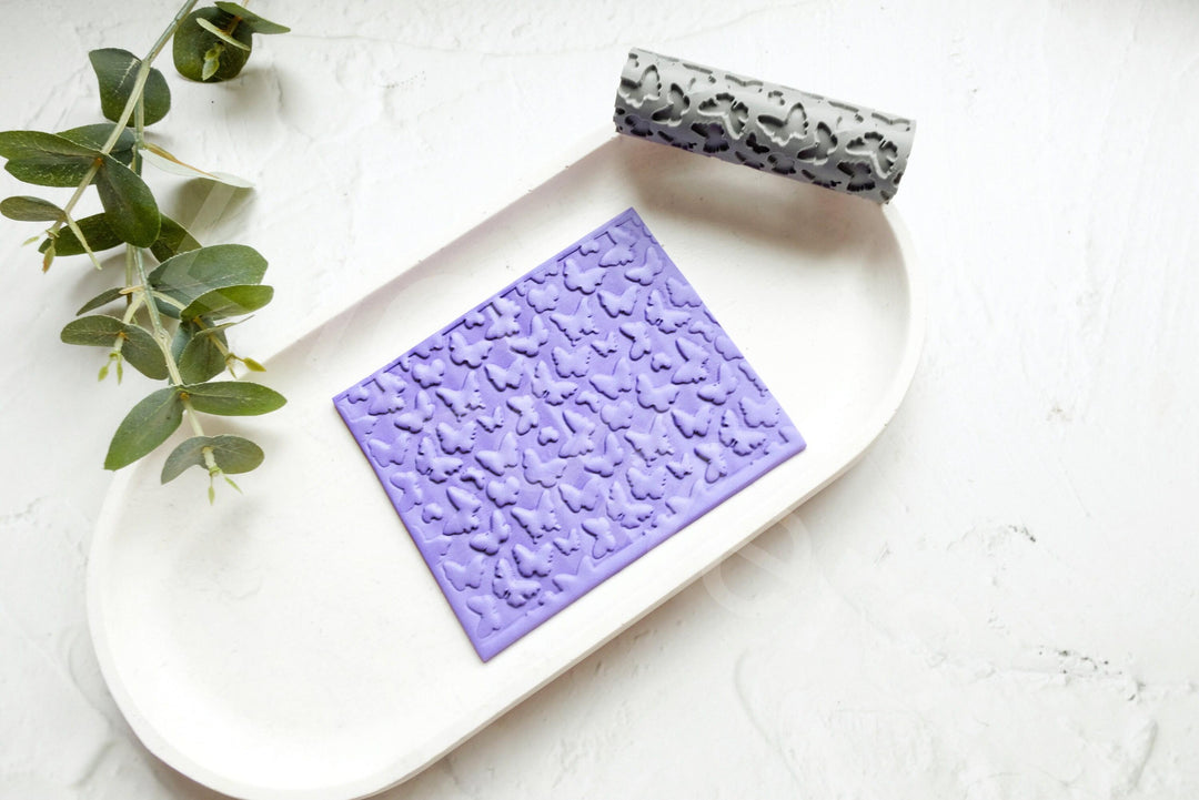 Butterfly Texture Roller: Polymer Clay Pattern, Earring Tool