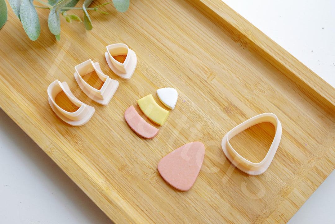 Candy Corn Clay Cutter Set: Halloween Earring Cutters, 3D Printed