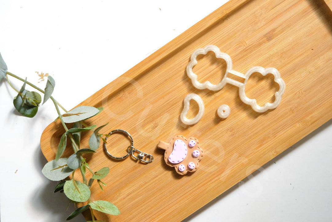 Cat Paw Clay Cutter Set: 3D Printed Polymer Clay Cutters (35-45mm)